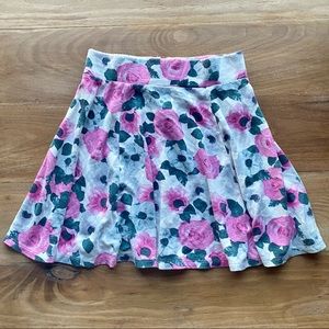 H&M Floral Skater Mini Skirt